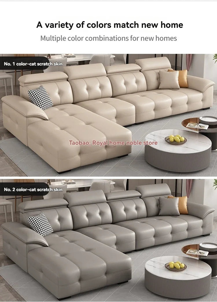 L Shaped Leather Sectional Sofa and Couch For Living Room Italian Oversized Leather Sofa Couches Living Room Furniture