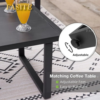 2025 New Patio Furniture Set, 4 Pieces Outdoor  with Removeble, Washable and High-Resiliency Sponge Cushions