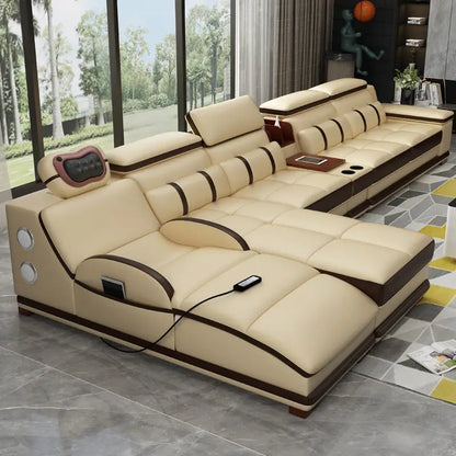 Hot Sale Modern Storage Luxury Micro Fabric Leather Reclining Leather Folding Multi Purposes Living Room Sofa
