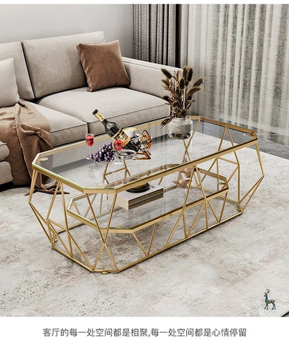Postmodern Luxury Glass Coffee Tables Nordic Patio Center Entrance Floor Coffee Tables Smart Elegant Home Furniture