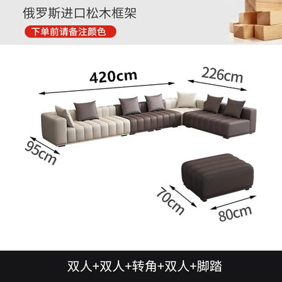 Floor Leather Living Room Sofas Couch Luxury Recliner Corner Pouf Living Room Sofas Lounge Bedroom Divano Postmodern Furniture