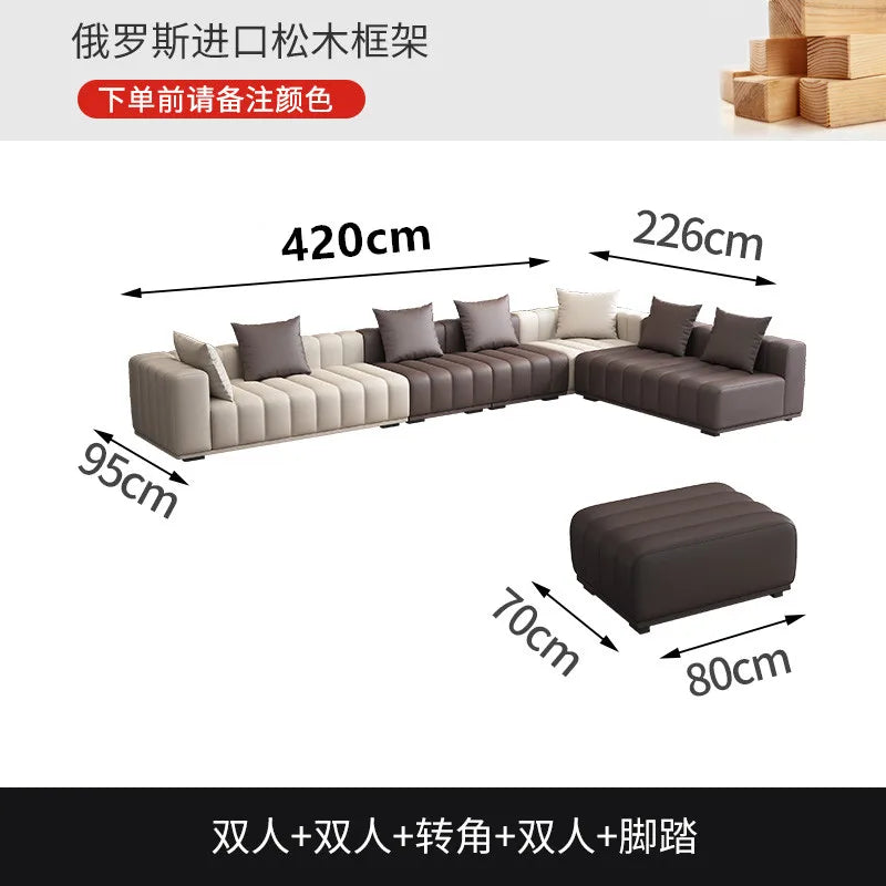 Floor Leather Living Room Sofas Couch Luxury Recliner Corner Pouf Living Room Sofas Lounge Bedroom Divano Postmodern Furniture