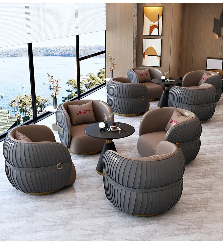 Simple Backrest Chairs for Conference Room Drawers Modern Wooden Luxury Nordic Salon Designer Lounge Back Office Furniture