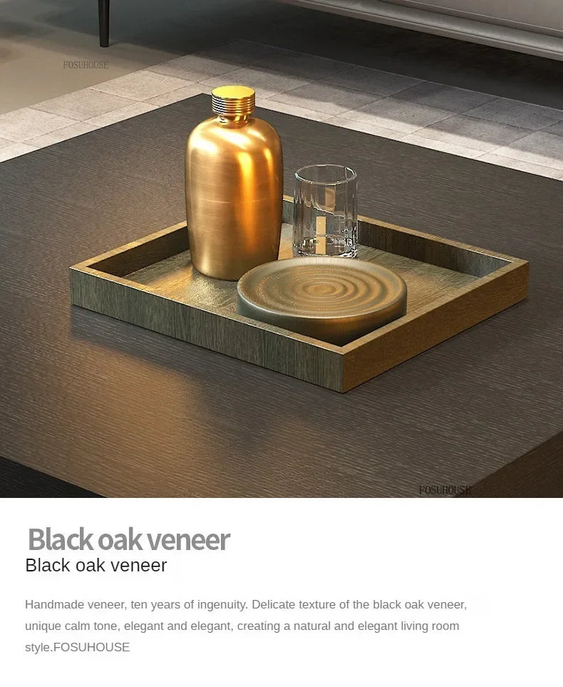 Modern Creative Coffee Tables for Living Room Square Solid Wood with Drawer Side Table Light Luxury Designer Table for Office J