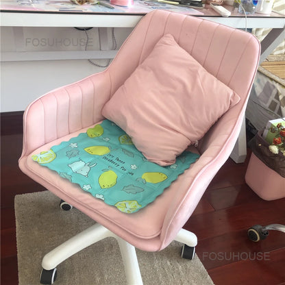 Fabric Office Chairs Family Comfortable Sedentary Armchair Lovely Bedroom Computer Chair Dormitory Swivel Chair Home Furniture