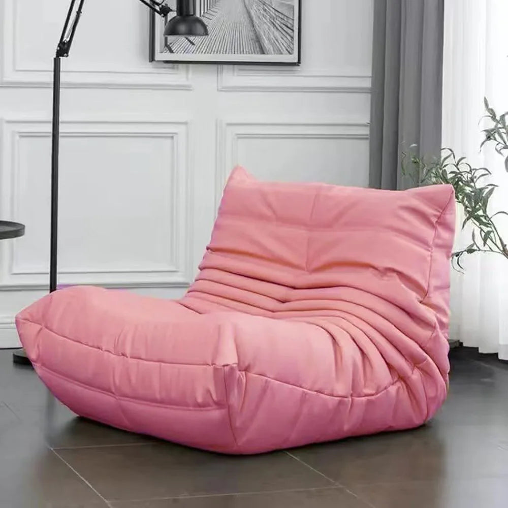 Lazy sofa, togo caterpillar sofa, light luxury, simple Internet celebrity creative chair, suede freehand space recliner