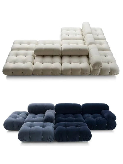 Italian Luxury Modular Sofa Vacuum Compressed Tufted Lazy Sofa Bread Design for Living Room