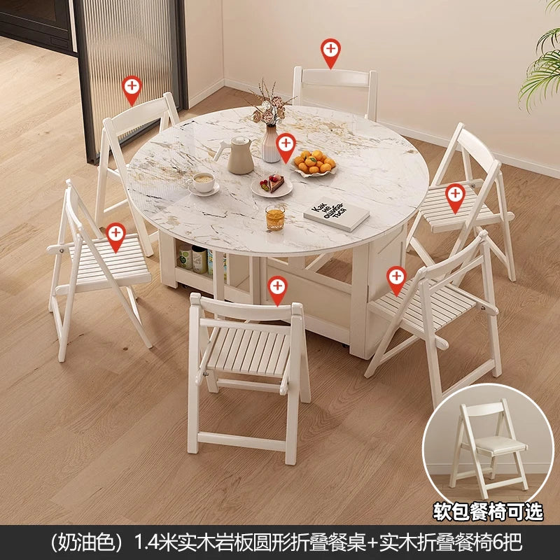 Waterproof Chair Dining Table Breakfast Modern Chair Side Dining Table Space Savers Round Set Sala Da Pranzo Home Furnitures