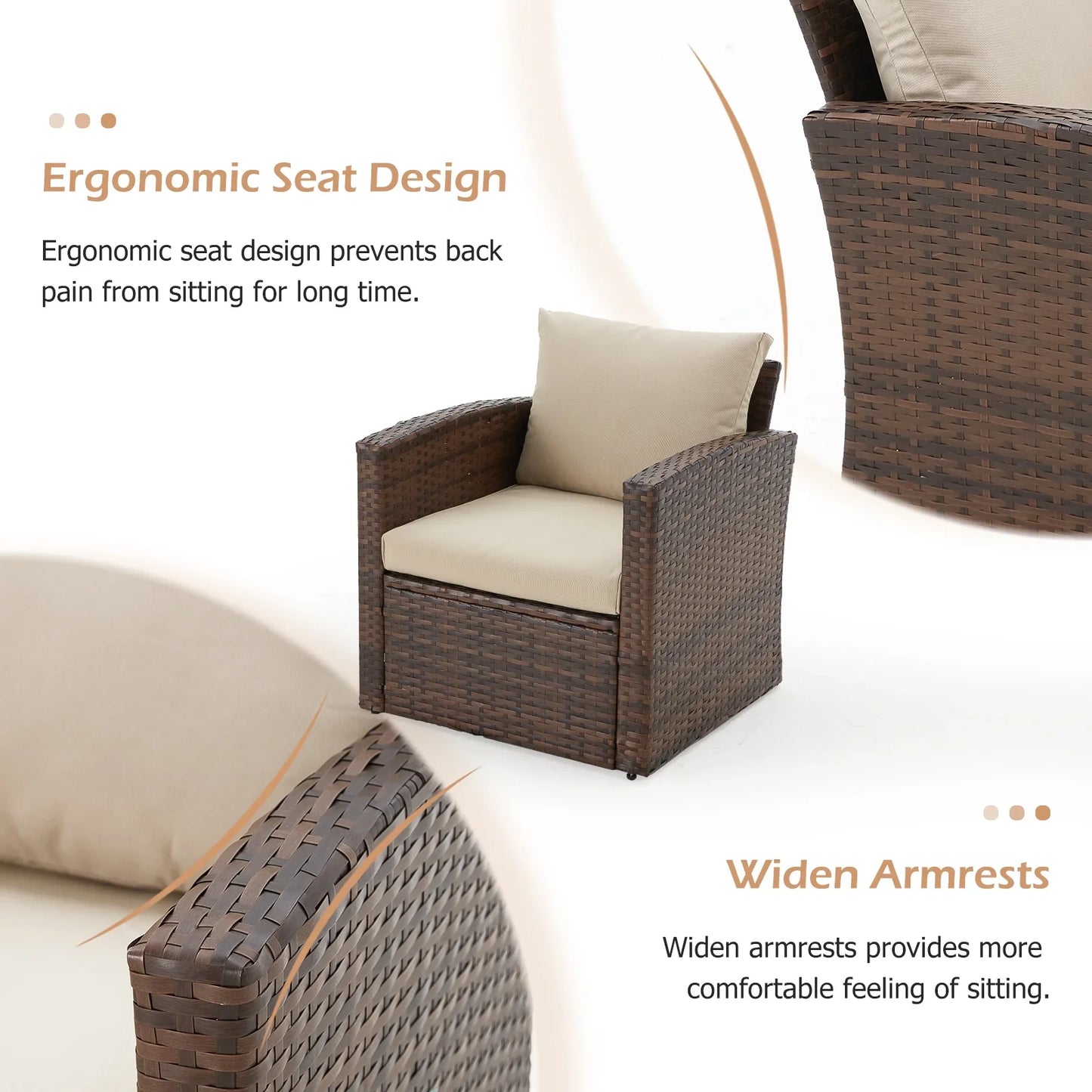 Cheap Waterproof and Sun-proof High Quality PE Rattan Leisure Sofa Set for Garden Party Resort Hotel