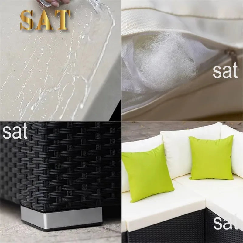 Modern Outdoor Wicker Patio Set Aluminum Furniture Rattan Sofa Bistro Garden Couch