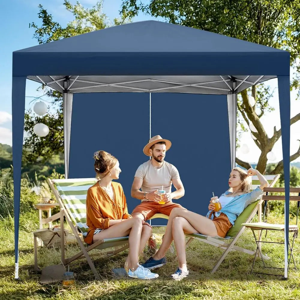 10x10 Up Tent with Sidewalls, Outdoor Gazebo Tent, Patio Event Tents Outdoor Event Shelter or Parties (Blue)
