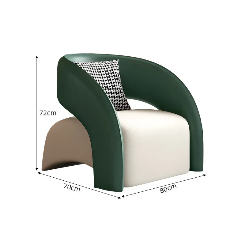 Italian light luxury leather sofa combination modern simple living room reception negotiation table and chair combination