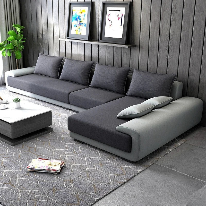 Sofa living room modern light luxury simple technology cloth sofa small apartment combination furniture latex
