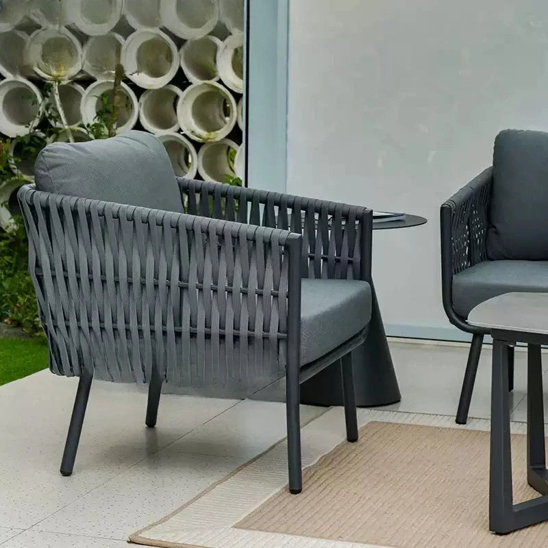 Outdoor villa courtyard rattan sofa furniture hotel bed and breakfast balcony sofa chair bed and breakfast terrace garden sofa c
