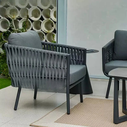 Outdoor villa courtyard rattan sofa furniture hotel bed and breakfast balcony sofa chair bed and breakfast terrace garden sofa c