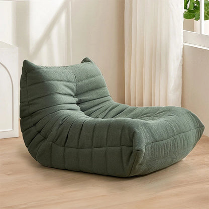 Fabric Lazy Floor Sofa, Modern Armless Floor Recliner, Living Room Bedroom Office Single Corner Chair Sofa