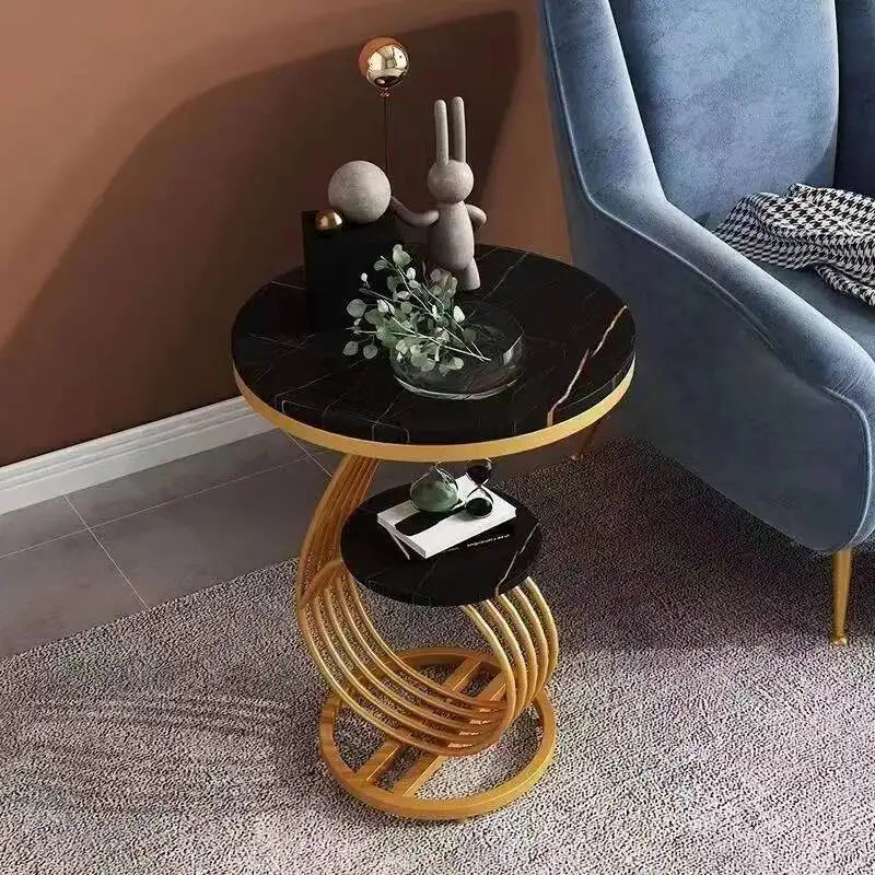 Nordic Round Coffee Tables Books Big Luxury Gold Nordic Hall Side Coffee Table Bedside Dressing Mesitas De Noche Home Furniture