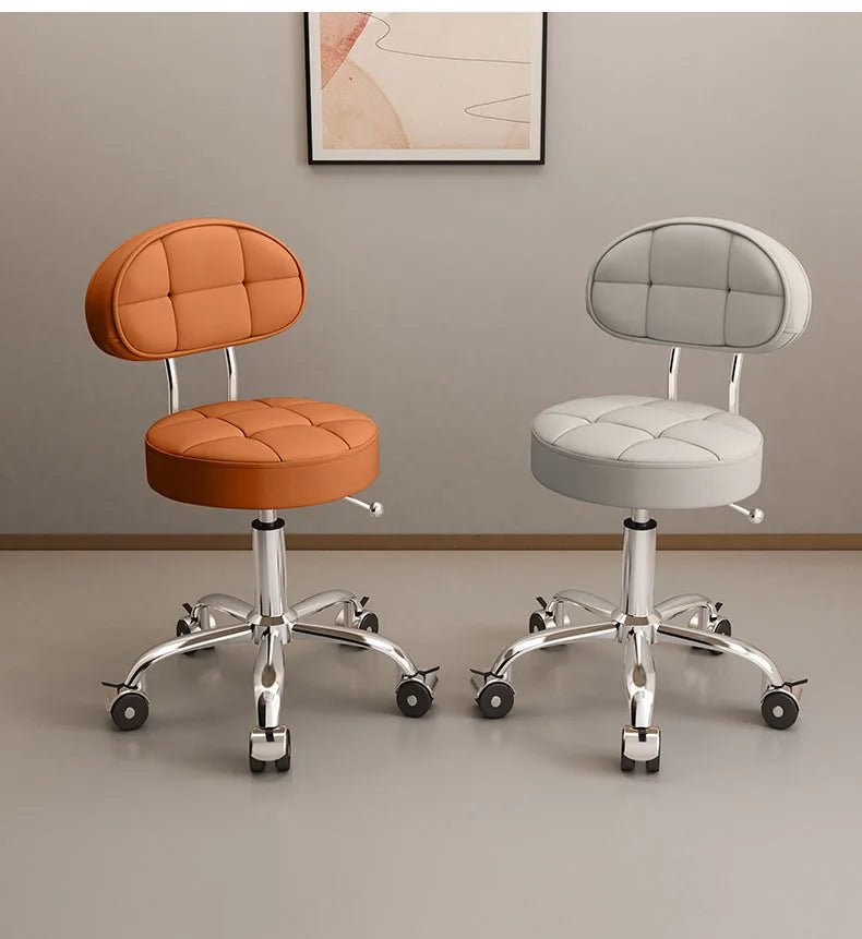 Professional Beauty Salon Chairs Backrest Barber Pedicure Chair Lifting Manicure Hairdresser Hair Salons Wheel Stool Furniture