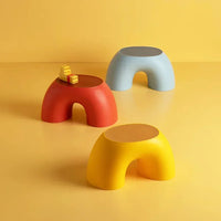 Creative Rainbow Stool Simple Circular Small Bench Home Round Comfortable Stool Durable Non-slip Shoe Changing Stool