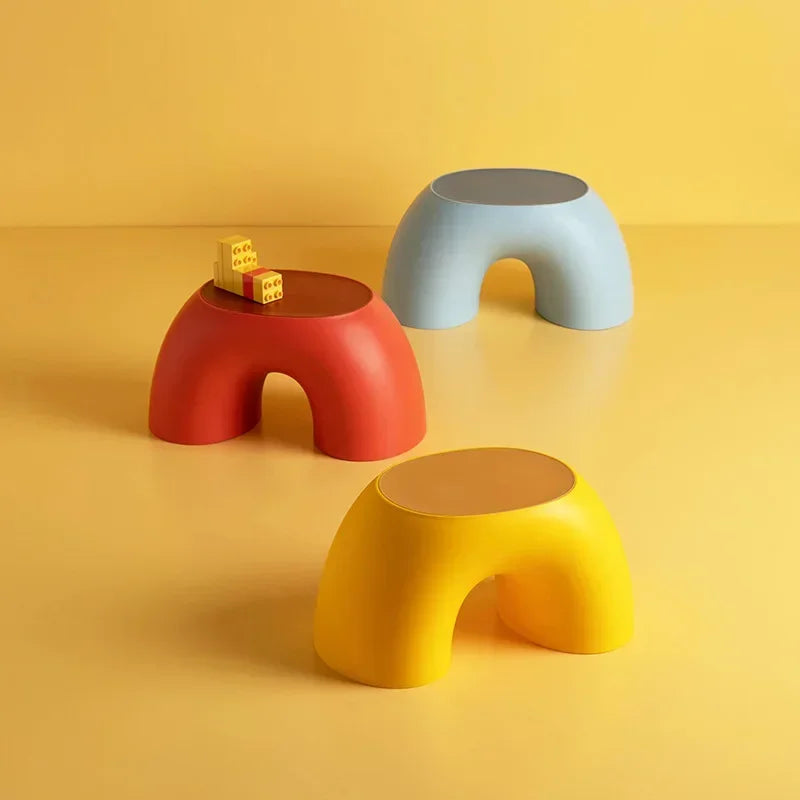Creative Rainbow Stool Simple Circular Small Bench Home Round Comfortable Stool Durable Non-slip Shoe Changing Stool