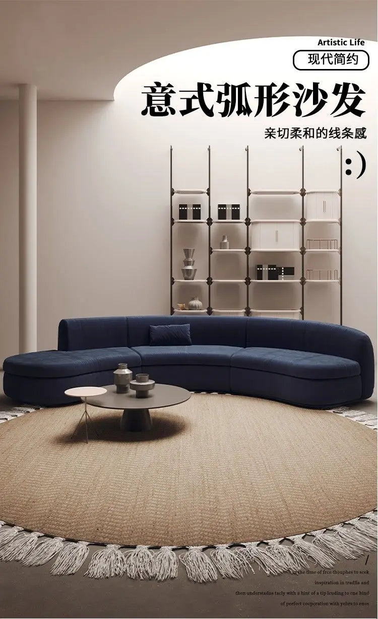 Semicircular Curved Sofa Special-shaped Burgundy Beauty Salon Clothing Store Hotel Lobby Office Lounge Area Reception