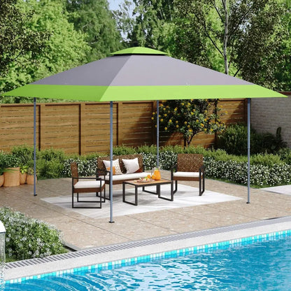 13x13 Outdoor Pop Up Canopy Tent,Easy Setup Straight Leg Folding Instant Shelter for Beach,Party and Camping, 169 Sq. Ft of Shad