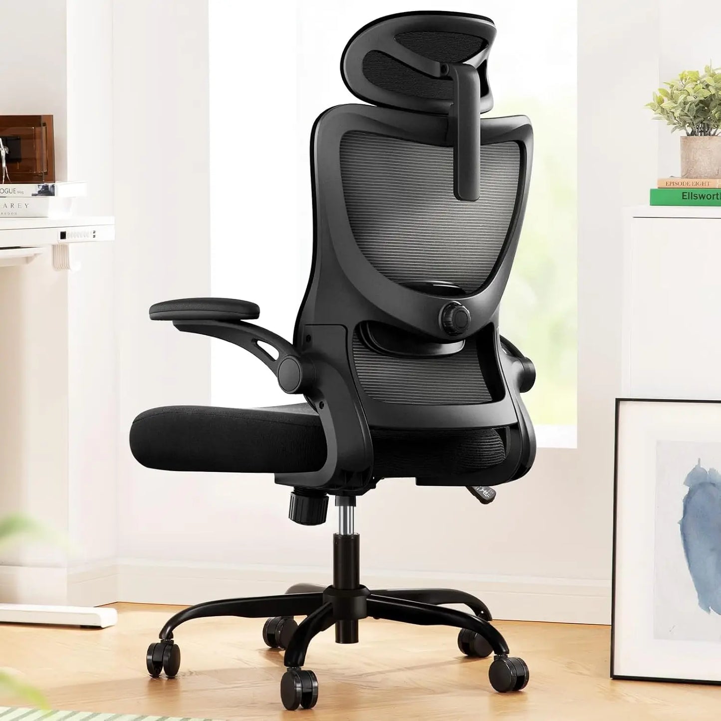 Ergonomic Office Chair with Adjustable Lumbar Support, High Back Mesh, and 3D Armrests for Comfortable Work