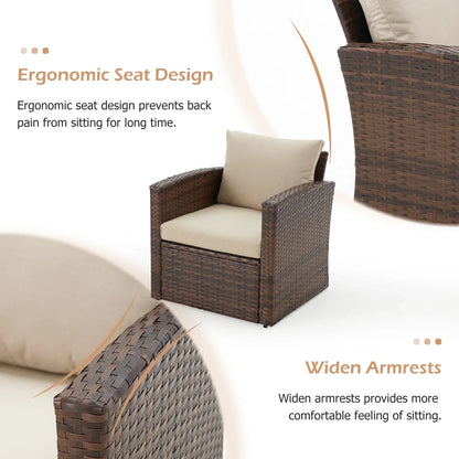 Cheap Waterproof and Sun-proof High Quality PE Rattan Leisure Sofa Set for Garden Party Resort Hotel