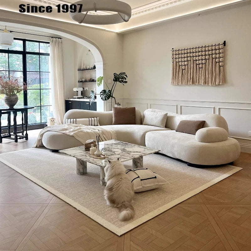 Aesthetics Designer Sofa Unusual Light Luxury Adult Trendy Room Decor Sofas Curved Lounge Comfortable Muebles Home Furniture