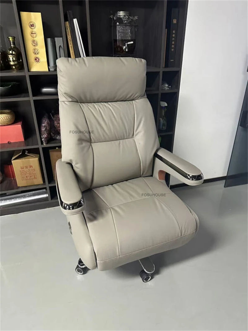Electric Smart Office Chairs European Reclining Computer Chair Home Gaming Armchair Modern Office Furniture High-end Boss Chair