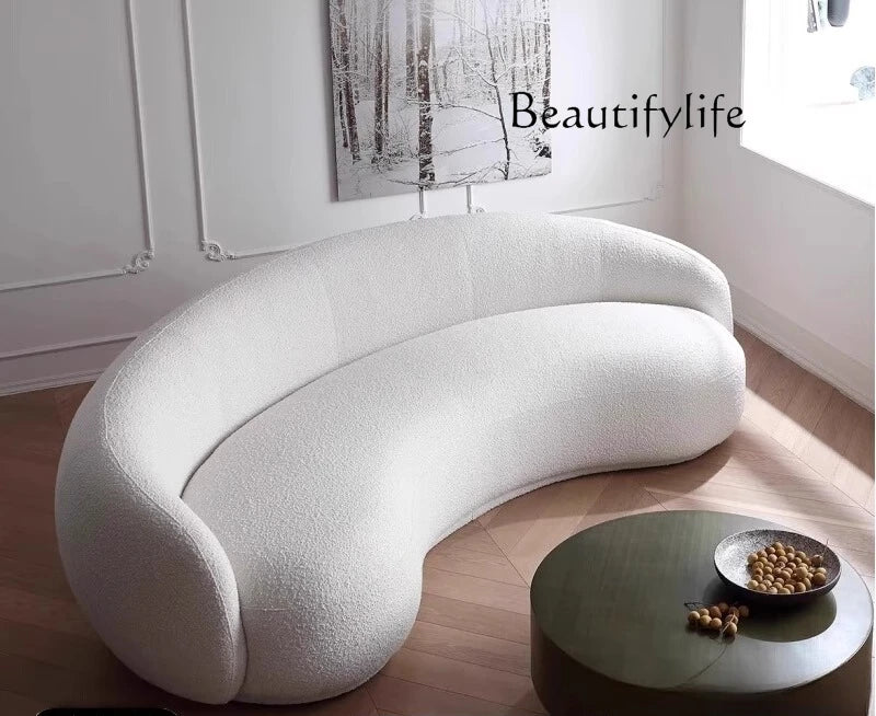 Cashew sofa Nordic light luxury modern simple living room fabric sofa combination straight row sofa