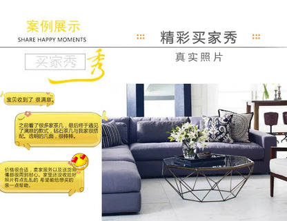 Nordic Light Luxury Tempered Glass Coffee Tables Small Apartment Sofa Side Table Simple Iron Corner Table Living Room Furniture