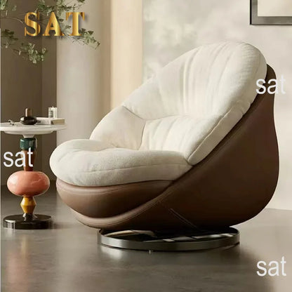 # Italian Modern Minimalist Swivel Single Sofa Chair Lazy Recliner Leisure Chair for Living Room Balcony Home Furniture