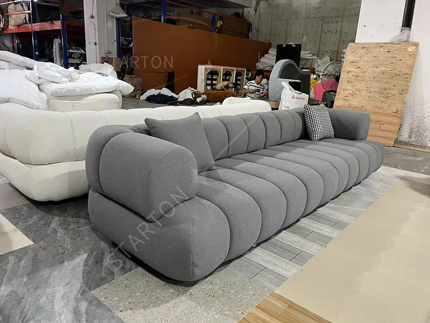 Italian Modern Style Luxury Apartment Hotel Living Room Furniture Sofa Set 3 Seater Sofa White Velvet Modern Sofa Couch