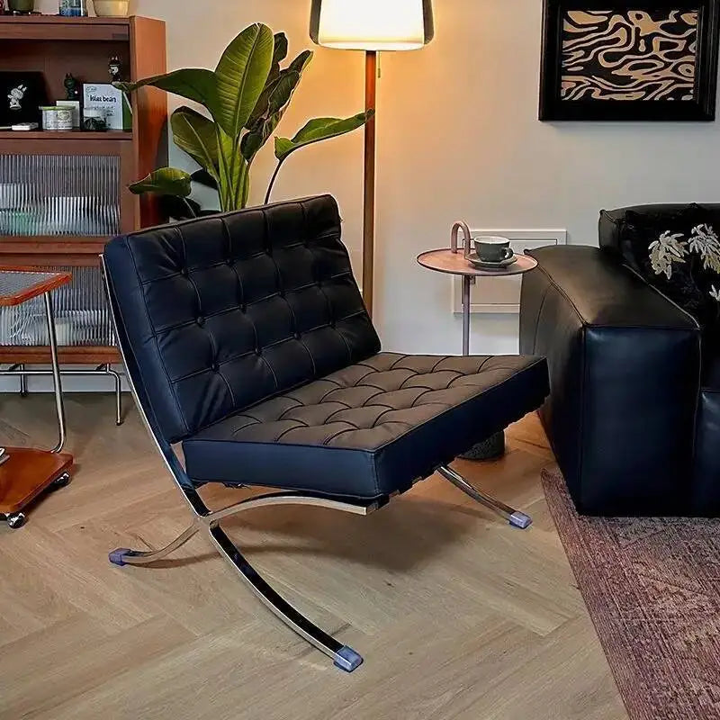 Barcelona Single Sofa Designer Lazy Sofa High-end Italian Living Room Sofa Chair Nordic Light Luxury Leisure Chair