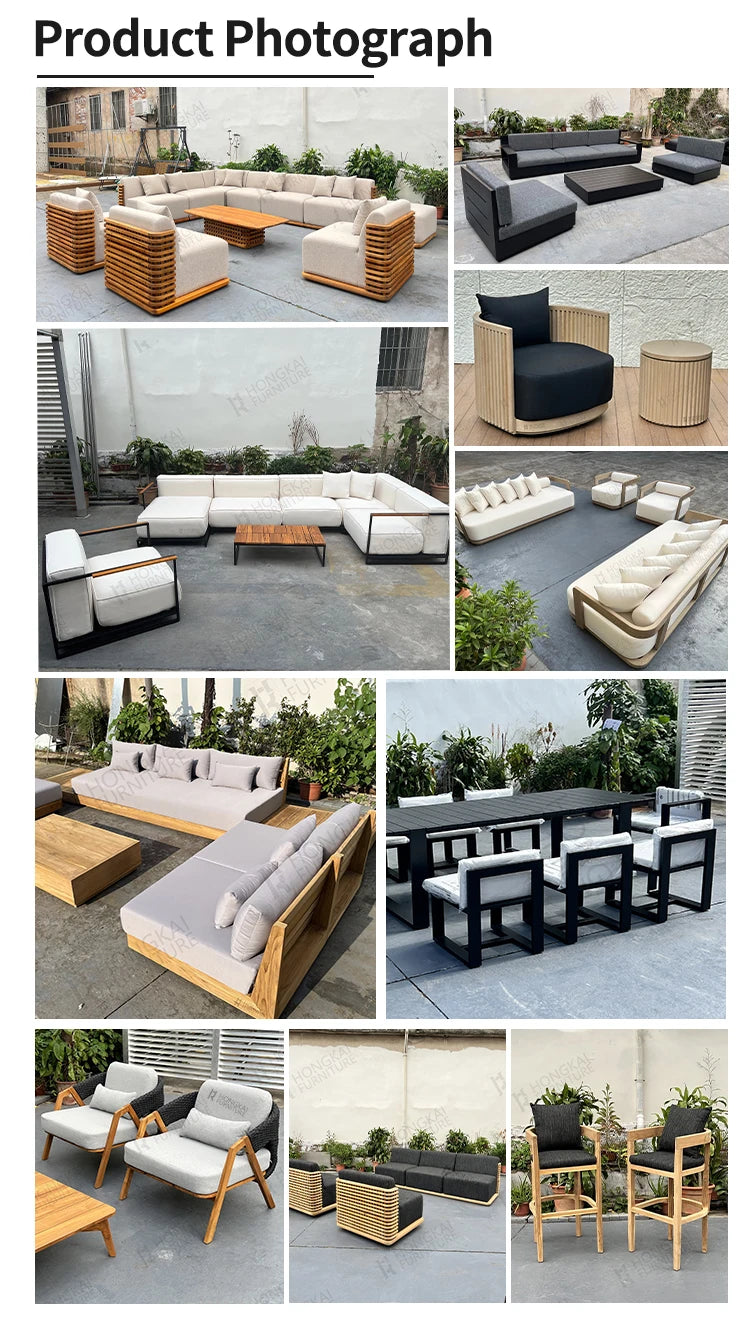 Popular Outdoor Teak Patio Furniture Teak Outdoor Furniture Sofa With Quick Dry Foam