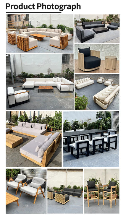 Popular Outdoor Teak Patio Furniture Teak Outdoor Furniture Sofa With Quick Dry Foam