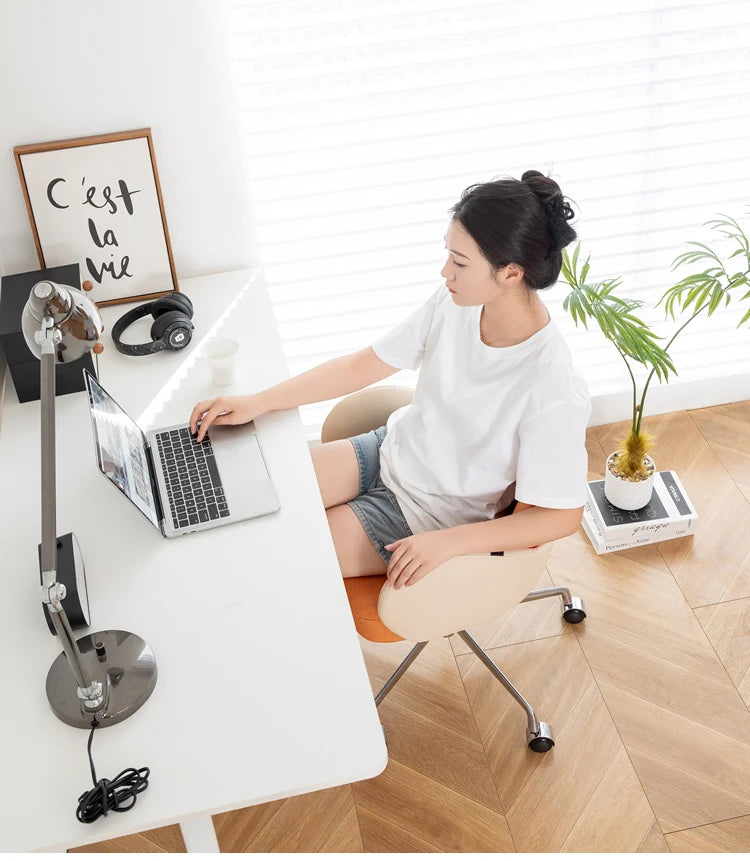 Roller Armrest Office Chair Yellow Soft Modern Study High Swivel Office Chair Ergonomic Relaxing Silla De Escritorio Furniture