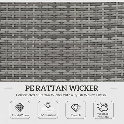 7-Piece Patio Furniture Set, Outdoor Wicker Conversation Set, All Weather PE Rattan Sectional Sofa Set with Glass Table, Pillows