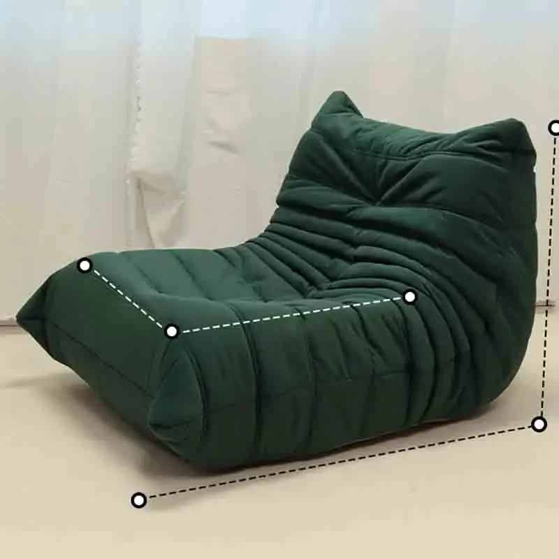 Single suede foam sofa armless floor sofa lazy sofa living room bedroom balcony lounge chair reading chair fireside chair