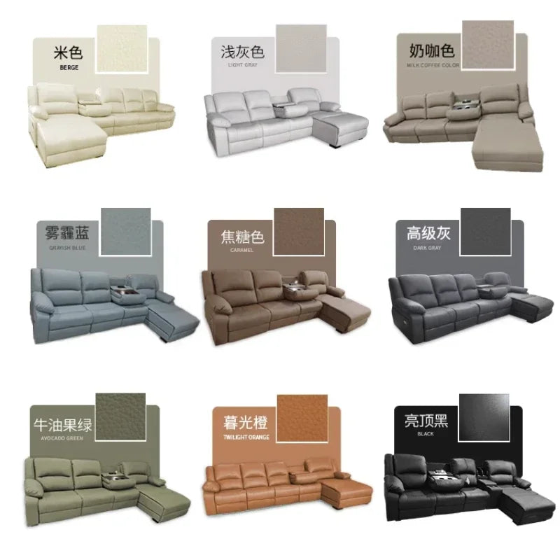 Italian Genuine Leather Sofas Luxury Recliner Designer Floor Lounge Sofa Sectionals Modern Woonkamerbanken Home Furniture