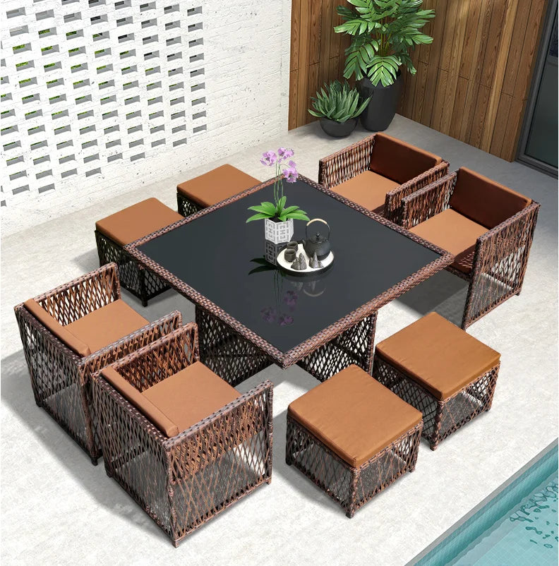 Save Place Restaurant Rattan Wicker Leisure Furniture Outdoor Garden Patio Sets