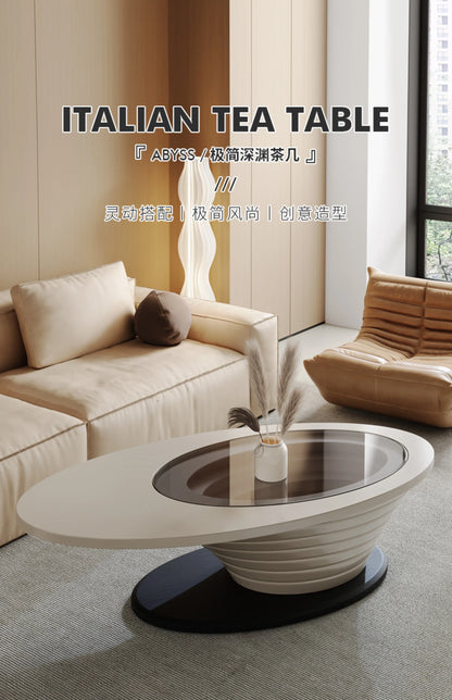 Round Designer Coffee Table Books Nordic Aesthetic Unique Coffee Table Glass Living Room Modern Mesa Auxiliar Salon Furniture
