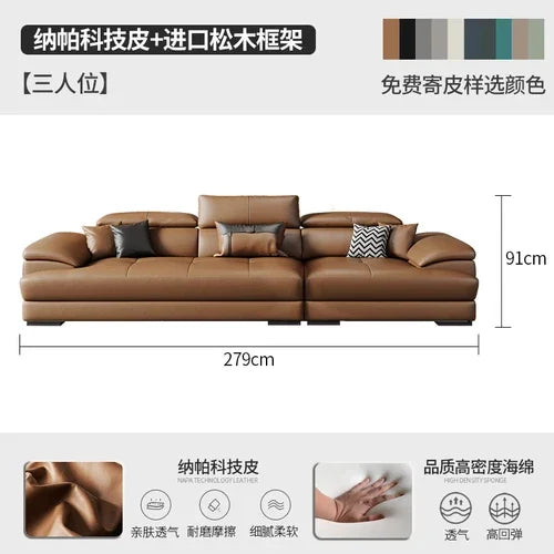 European Living Room Sofa Genuine Leather Sectional Corner Sofas Modular Luxury Sofa Sala De Estar De Luxo Modern Furniture