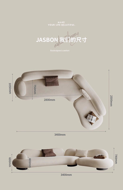 Aesthetics Designer Sofa Unusual Light Luxury Adult Trendy Room Decor Sofas Curved Lounge Comfortable Muebles Home Furniture