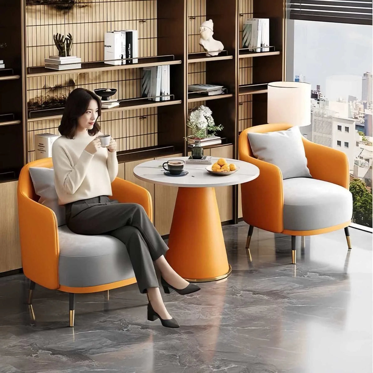 Office Furniture Set Meeting Table And Chairs Combination for Reception Room Lounge Sofa And Coffee Table