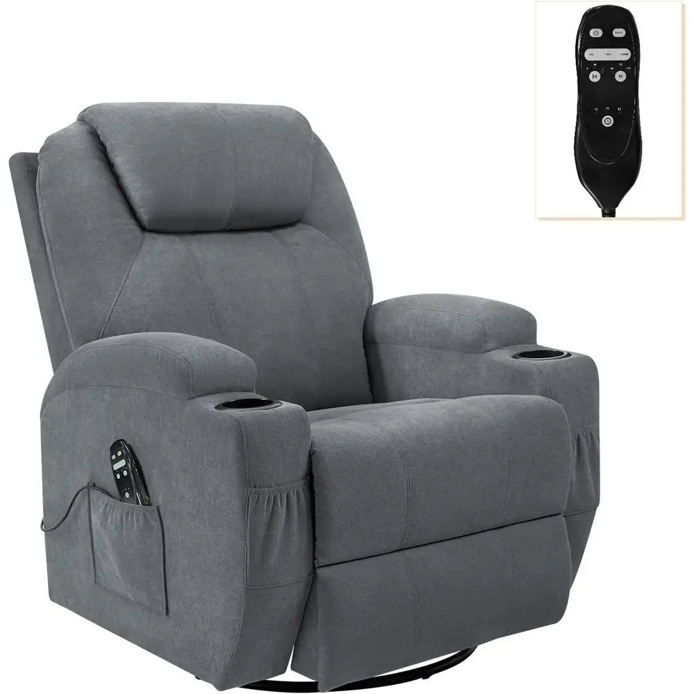 Dual Motor Power Lift Recliner for Elderly Adults with Heat Massage Lay Flat Feature Wireless Remote Cup Holder Customizable