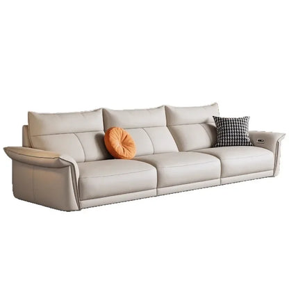 Leather sofa, electric living room, home theater sofa, modern function, adjustable leg support, one layer cowhide sofa