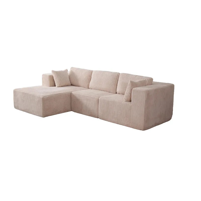 Customizable vacuum compression sofa folding Italian simple sitting and sleeping large apartment living room corduroy popularity