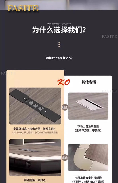 Boss table, desk, simple modern class desk, office table and chair combination